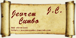 Jevrem Cumbo vizit kartica